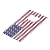 US-Flagge aus Edelsteinen Geldbeutel Flaschenöffner (Vorderseite Schrägansicht)