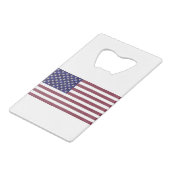 US-Flagge aus Edelsteinen Geldbeutel Flaschenöffner (Rückseite Schrägansicht)