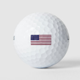 US-Flagge aus Edelsteinen Golfball