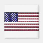 US-Flagge aus Edelsteinen Magnet (Vorne)