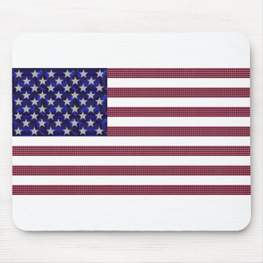 US-Flagge aus Edelsteinen Mousepad (Vorne)