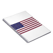 US-Flagge aus Edelsteinen Notizblock (Rechte Seite)