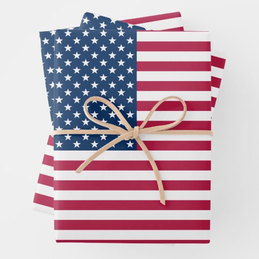 US Flagge (Ausrichtung der Landschaft) Geschenkpapier Set (Beispiel)