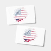 US-Flagge Ausweis (Vorder- & Rückseite)