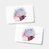 US-Flagge Ausweis (Vorder- & Rückseite)