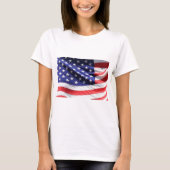 US-Flagge BAckground T-Shirt (Vorderseite)