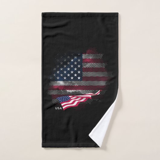 US-Flagge Badhandtuch Set (Handtuch)