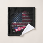 US-Flagge Badhandtuch Set (Waschlappen)