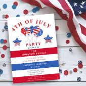 US Flagge Balloon 4. Juli Party Einladung