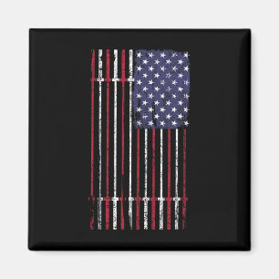 US-Flagge Barbell für Frauen Männer Magnet