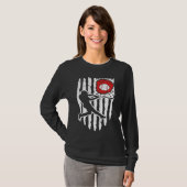 US-Flagge Baseballspieler 1 T-Shirt (Vorne ganz)