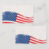 US-Flagge beängstigend patriotisch rot-weiß und bl Visitenkarte (Vorne/Hinten)