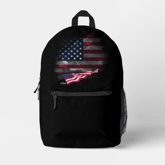 US-Flagge Bedruckter Rucksack (Vorderseite)