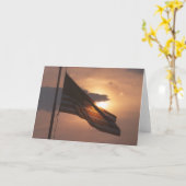 US-Flagge bei Sunset Karte (Gelbe Blume)