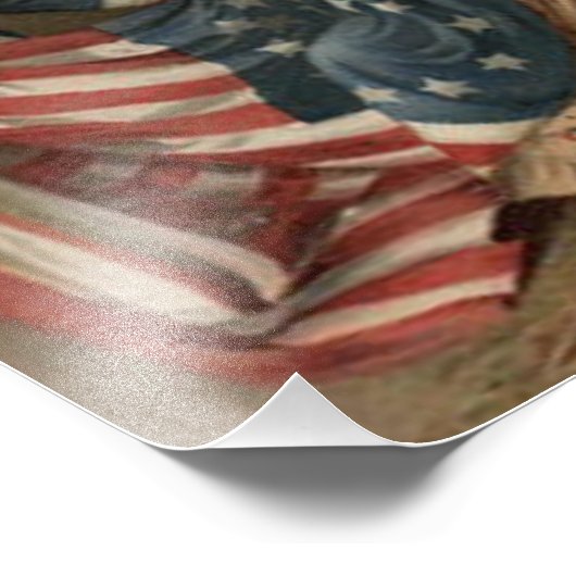 US-Flagge Betsy Ross George Washington Fotodruck (Ecke)