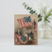 US-Flagge Betsy Ross George Washington Postkarte (Stehend Vorderseite)