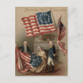 US-Flagge Betsy Ross George Washington Postkarte (Vorderseite)