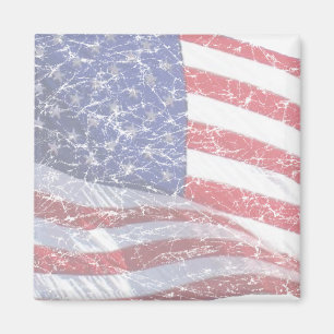 US-Flagge - beunruhigt Magnet