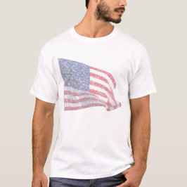 US-Flagge - beunruhigt T-Shirt
