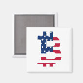 US-Flagge Bitcoin-Bitcoin-Cryptowährung-Blockchain Magnet (Vorderseite/Rückseite)