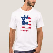 US-Flagge Bitcoin-Bitcoin-Cryptowährung-Blockchain T-Shirt (Vorderseite)