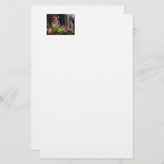 US Flagge Briefpapier (Vorne/Hinten)