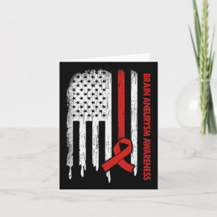 US-Flagge Burgund Ribbon Brain Aneurysm Bewusstsei Karte