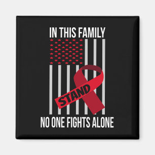 US-Flagge Burgundy Ribbon Produkte Brain Aneurysm Magnet