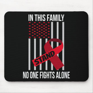 US-Flagge Burgundy Ribbon Produkte Brain Aneurysm  Mousepad
