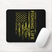 US-Flagge Camouflage Fishing Life Mousepad (Mit Mouse)