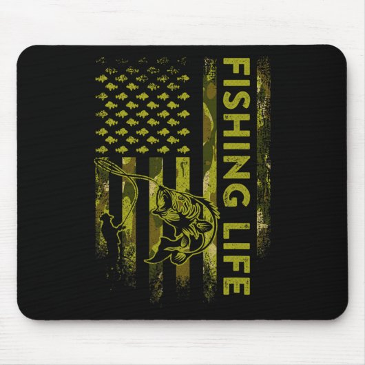 US-Flagge Camouflage Fishing Life Mousepad (Vorne)