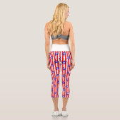 US Flagge Capri Leggin, rot, weiß und blau (Rückseite)