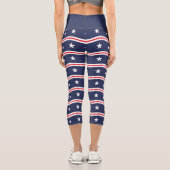 US Flagge Capri Leggings (Rückseite)
