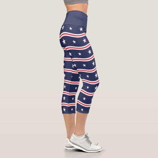 US Flagge Capri Leggings (Rechts)