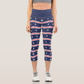 US Flagge Capri Leggings (Vorderseite)