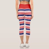 US Flagge Capri Leggings (Rückseite)