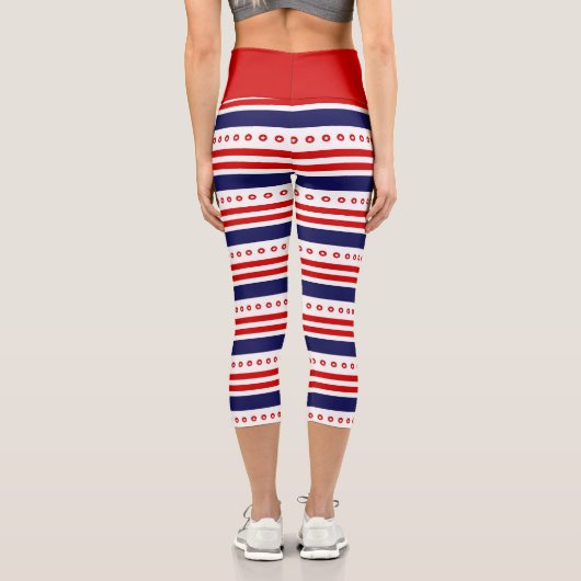 US Flagge Capri Leggings (Rückseite)