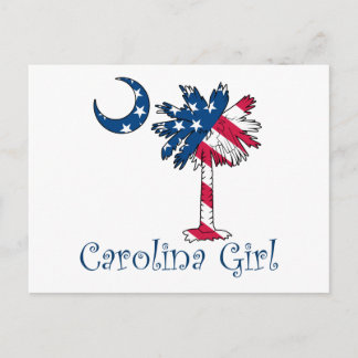 US-Flagge Carolina Girl Postkarte