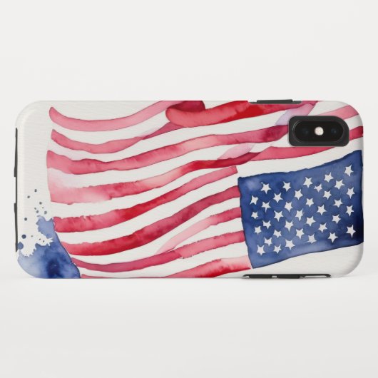 US-Flagge Case-Mate iPhone Hülle (Rückseite (Horizontal))