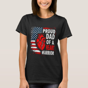 US-Flagge CHD-Bewusstsein Stolzer Vater eines Herz T-Shirt