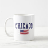US-Flagge Chicagos Kaffeetasse (Links)