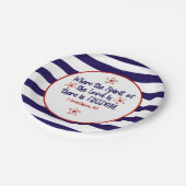 US Flagge Christliche Bibelfreiheit Pappteller (Schrägansicht)