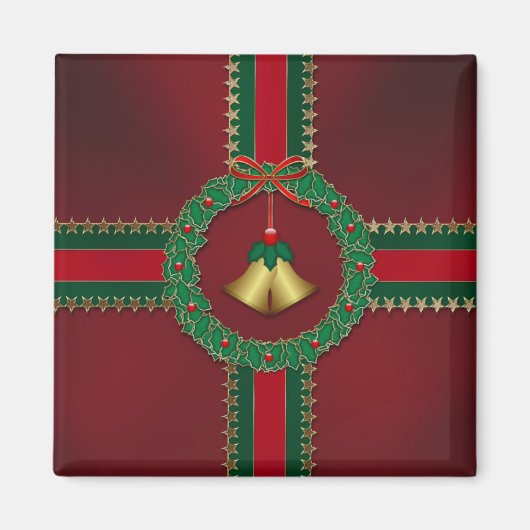 US Flagge Christmas Magnet (Vorne)