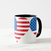 US-Flagge Combo-Kaffee-Tasse Tasse (VorderseiteRechts)