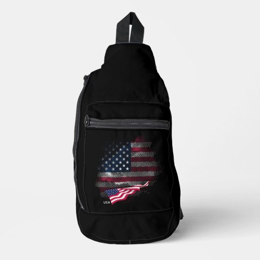 US-Flagge Crossbody Bag (Vorderseite)