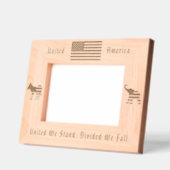 US-Flagge, demokratischer Donkey und republikanisc Geätzte Rahmen (Links)