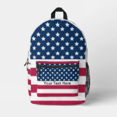 US Flagge der amerikanischen Flagge Bedruckter Rucksack (Vorderseite)