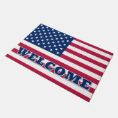 US Flagge der amerikanischen Flagge Fußmatte (Schrägansicht)