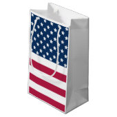US Flagge der amerikanischen Flagge Kleine Geschenktüte (Rückseite Schrägansicht)