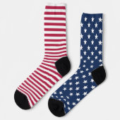 US Flagge der amerikanischen Flagge Patriotic USA Socken (Linkes Detail)